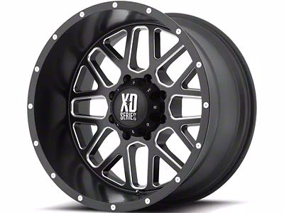 XD Grenade Satin Black Milled 5-Lug Wheel; 20x9; 25mm Offset (07-13 Tundra)