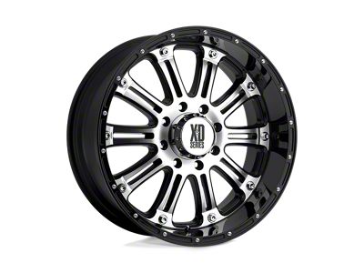XD Hoss Gloss Black Machined 5-Lug Wheel; 18x9; 30mm Offset (07-13 Tundra)