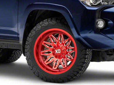 XD Gunner Candy Red Milled 6-Lug Wheel; 20x10; -18mm Offset (10-24 4Runner)