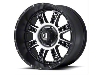 XD Riot Matte Black Machined 6-Lug Wheel; 20x12; -44mm Offset (10-24 4Runner)