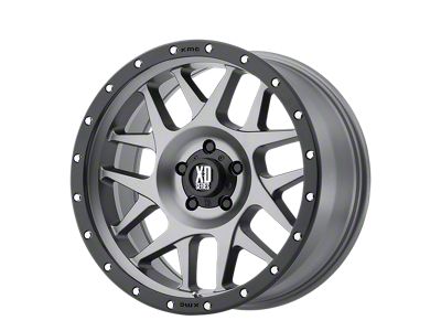XD Bully Matte Gray with Black Ring 6-Lug Wheel; 16x8; 0mm Offset (16-23 Tacoma)