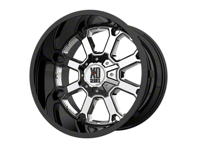 XD Buck 25 PVD Chrome Center with Gloss Black Lip 6-Lug Wheel; 20x12; -44mm Offset (24-25 Tacoma)