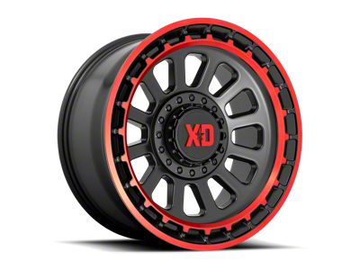 XD Omega Satin Black Machined with Red Tint 6-Lug Wheel; 17x9; -12mm Offset (24-25 Tacoma)