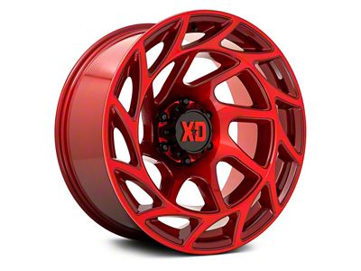 XD Onslaught Candy Red 6-Lug Wheel; 22x12; -44mm Offset (24-25 Tacoma)