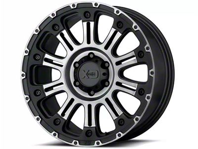 XD Hoss II Satin Black Machined with Gray Tint 6-Lug Wheel; 17x9; 18mm Offset (03-09 4Runner)