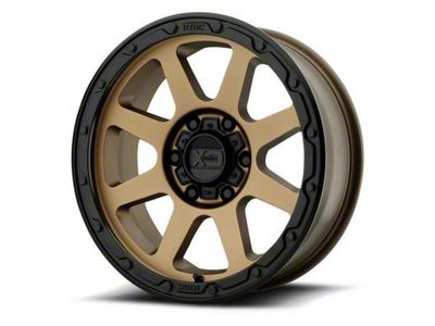XD Addict 2 Matte Bronze with Matte Black Lip 6-Lug Wheel; 17x8.5; 0mm Offset (21-25 Bronco, Excluding Raptor)