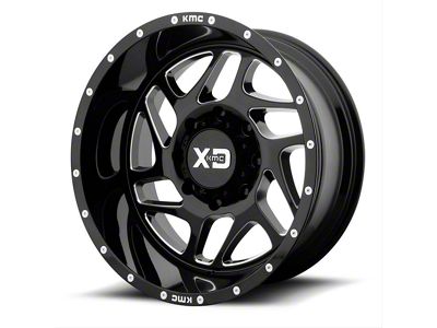 XD Fury Gloss Black Milled 6-Lug Wheel; 20x9; 18mm Offset (22-25 Bronco Raptor)