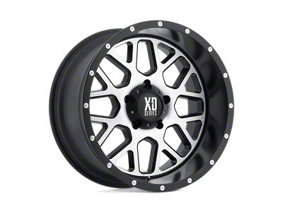 XD Grenade Satin Black Machined Face 6-Lug Wheel; 18x9; -12mm Offset (22-25 Bronco Raptor)