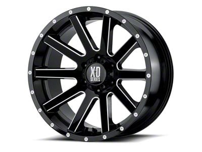 XD Heist Gloss Black Milled 6-Lug Wheel; 20x10; -24mm Offset (22-25 Bronco Raptor)