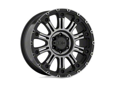 XD Hoss II Satin Black Machined with Gray Tint 6-Lug Wheel; 20x9; -12mm Offset (22-25 Bronco Raptor)