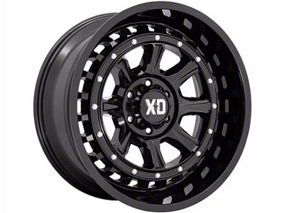 XD Outlander Gloss Black 6-Lug Wheel; 20x10; -18mm Offset (22-25 Bronco Raptor)