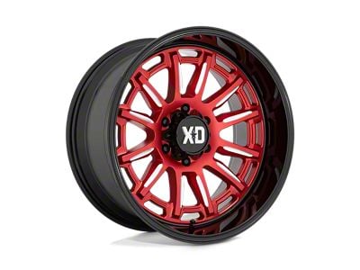 XD Phoenix Candy Red Milled with Black Lip 6-Lug Wheel; 20x10; -18mm Offset (22-25 Bronco Raptor)