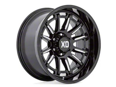 XD Phoenix Gloss Black Milled 6-Lug Wheel; 20x9; 0mm Offset (21-25 Bronco, Excluding Raptor)