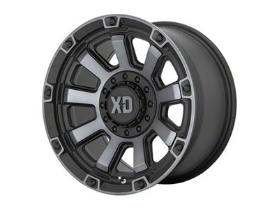 XD Gauntlet Satin Black with Gray Tint 6-Lug Wheel; 17x9; 0mm Offset (22-25 Bronco Raptor)