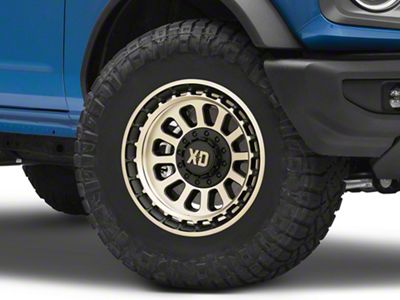 XD Omega Satin Black with Bronze Tint 6-Lug Wheel; 17x9; 0mm Offset (22-25 Bronco Raptor)