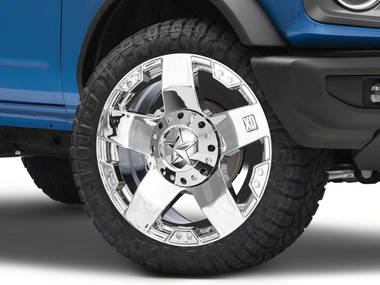 XD Bronco Rockstar Chrome 6-Lug Wheel; 22x9.5; 38mm Offset ...
