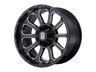 XD Bomb Gloss Black with Milled Accents Wheel; 18x9; 30mm Offset (14-23 Jeep Cherokee KL)