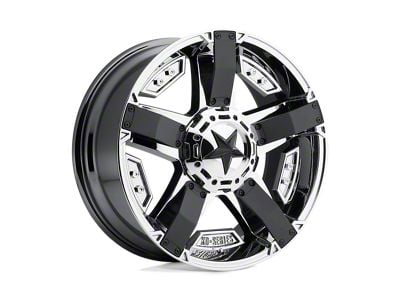XD Rockstar II PVD Chrome with Matte Black Accents Wheel; 20x9; 0mm Offset (84-01 Jeep Cherokee XJ)