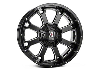 XD Buck 25 Gloss Black Milled Wheel; 20x9; 0mm Offset (20-25 Jeep Gladiator JT)