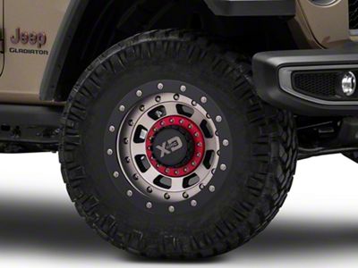 XD FMJ Satin Black with Dark Tint Wheel; 17x9; -12mm Offset (20-25 Jeep Gladiator JT)