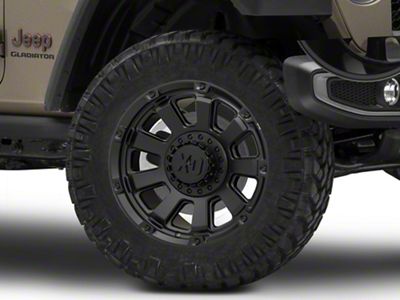 XD Gauntlet Satin Black Wheel; 20x9; 0mm Offset (20-25 Jeep Gladiator JT)