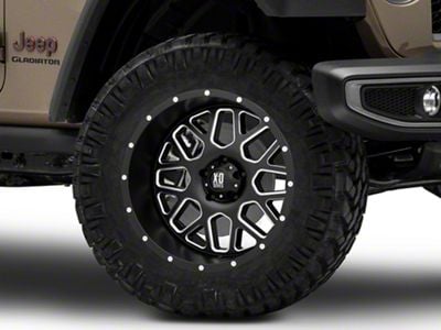 XD Grenade Satin Black Milled Wheel; 20x10; -24mm Offset (20-25 Jeep Gladiator JT)
