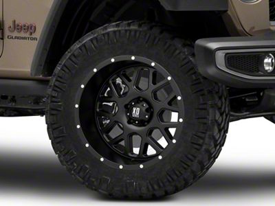 XD Grenade Satin Black Wheel; 20x10; -24mm Offset (20-25 Jeep Gladiator JT)