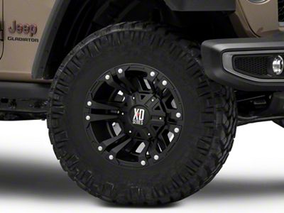 XD Monster II Matte Black Wheel; 17x9; -12mm Offset (20-25 Jeep Gladiator JT)