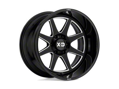 XD Pike Gloss Black Milled Wheel; 20x12; -44mm Offset (20-25 Jeep Gladiator JT)