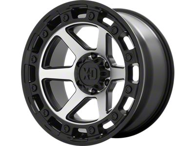 XD Raid Satin Black Machined Wheel; 17x9; 0mm Offset (20-25 Jeep Gladiator JT)