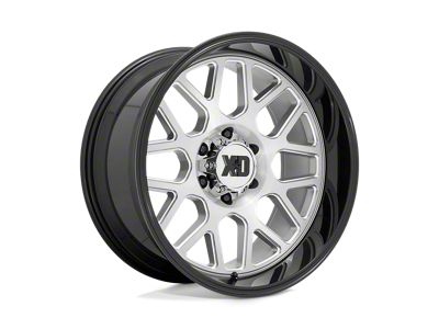 XD Grenade 2 Brushed Milled with Gloss Black Lip Wheel; 20x10; -18mm Offset (22-25 Jeep Grand Cherokee WL)