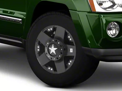 XD Rockstar Matte Black Wheel; 17x8; 10mm Offset (05-10 Jeep Grand Cherokee WK, Excluding SRT8)