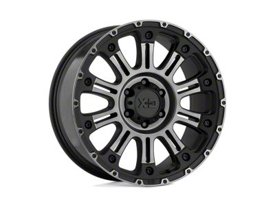 XD Hoss II Satin Black Machined with Gray Tint Wheel; 20x9; -12mm Offset (99-04 Jeep Grand Cherokee WJ)