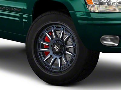 XD Phoenix Metallic Blue Milled with Black Lip Wheel; 20x10; -18mm Offset (99-04 Jeep Grand Cherokee WJ)