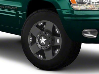 XD Rockstar Matte Black Wheel; 17x8; 10mm Offset (99-04 Jeep Grand Cherokee WJ)