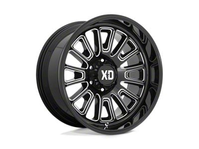 XD Rover Gloss Black Milled Wheel; 20x9; 18mm Offset (99-04 Jeep Grand Cherokee WJ)