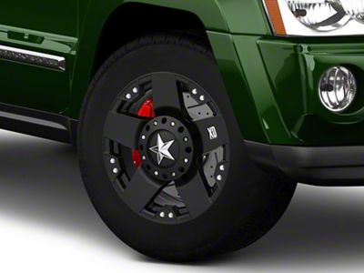 XD Rockstar Matte Black Wheel; 18x9; 0mm Offset (05-10 Jeep Grand Cherokee WK)
