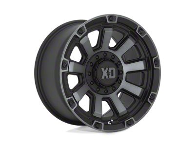 XD Gauntlet Satin Black with Gray Tint Wheel; 20x10; -18mm Offset (11-21 Jeep Grand Cherokee WK2)