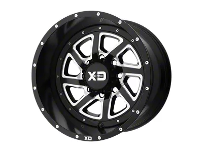 XD Recoil Satin Black Milled with Reversible Ring Wheel; 20x12; -44mm Offset (11-21 Jeep Grand Cherokee WK2)
