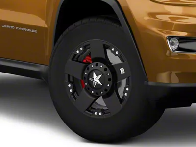 XD Rockstar Matte Black Wheel; 18x9; 0mm Offset (11-21 Jeep Grand Cherokee WK2)