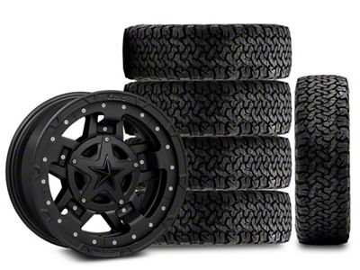 17x9 XD Rockstar III & 33in BF Goodrich All-Terrain T/A KO Tire Package; Set of 5 (18-25 Jeep Wrangler JL)