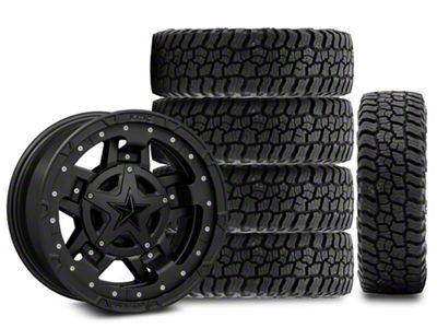 17x9 XD Rockstar III & 35in Mickey Thompson All-Terrain Baja Boss Tire Package; Set of 5 (18-25 Jeep Wrangler JL)