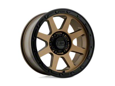 XD Addict 2 Matte Bronze with Matte Black Lip Wheel; 17x9; 18mm Offset (18-25 Jeep Wrangler JL)