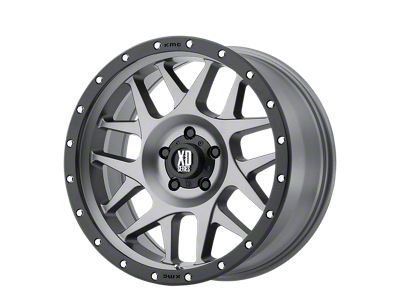 XD Bully Matte Gray with Black Ring Wheel; 20x9; 18mm Offset (18-25 Jeep Wrangler JL)