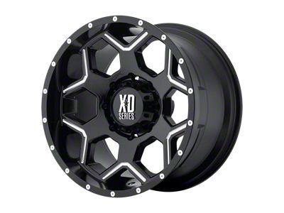 XD Crux Gloss Black Milled Wheel; 18x9; 18mm Offset (18-25 Jeep Wrangler JL)
