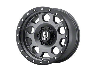XD Enduro Pro Matte Gray with Black Reinforcing Ring Wheel; 20x9; 18mm Offset (18-25 Jeep Wrangler JL)
