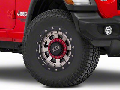 XD FMJ Satin Black with Dark Tint Wheel; 17x9; -12mm Offset (18-25 Jeep Wrangler JL)