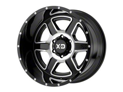 XD Fusion Gloss Black Machined Wheel; 20x9; -12mm Offset (18-25 Jeep Wrangler JL)