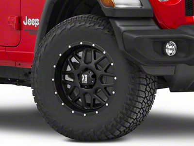XD Grenade Satin Black Wheel; 17x9; -12mm Offset (18-25 Jeep Wrangler JL)