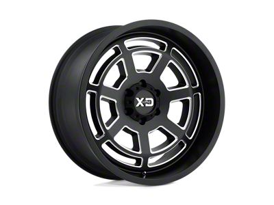 XD Bones Satin Black Milled Wheel; 22x10; -18mm Offset (07-18 Jeep Wrangler JK)